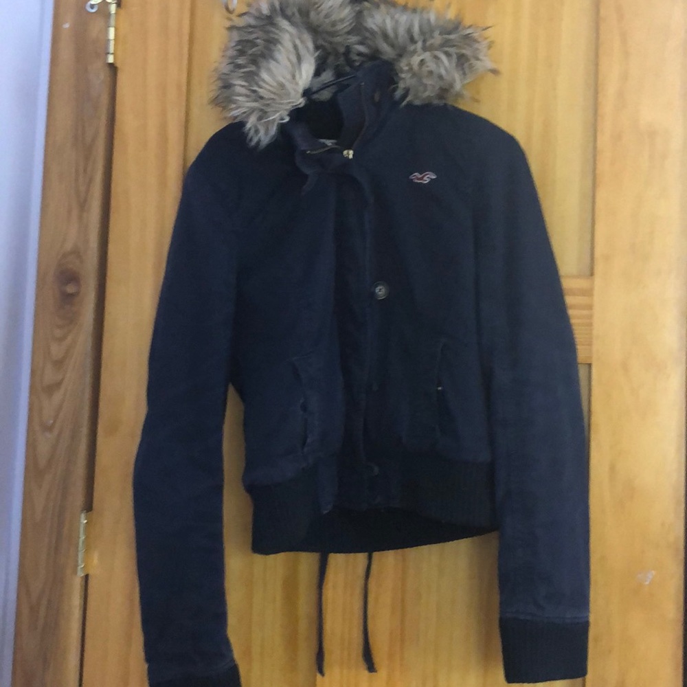 Navy blue hollister coat